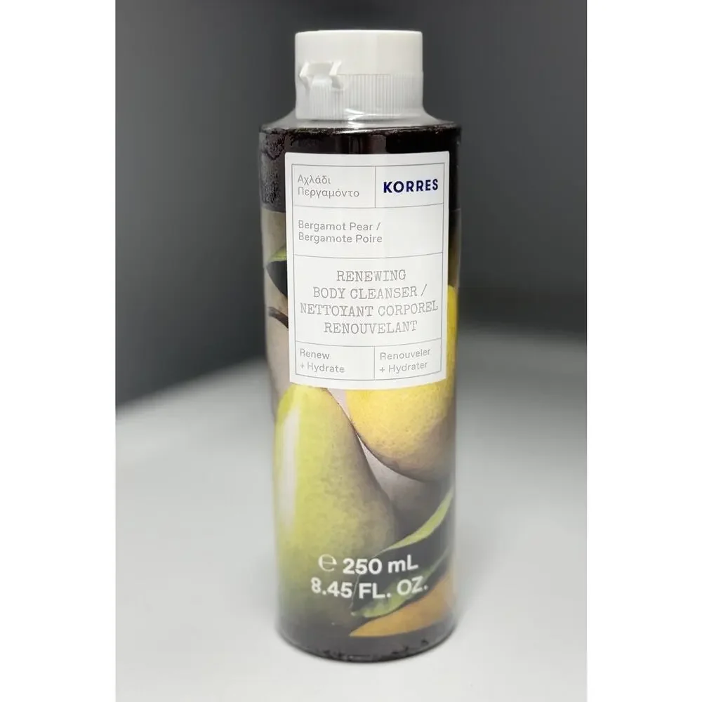 Korres Shower Gel Body Cleanser in Bergamot Pear 8.45 oz. NEW
